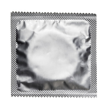 Condom isolated on white background