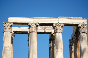 Columns of greek ancient temple