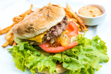 American cheese burger