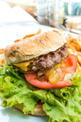 American cheese burger
