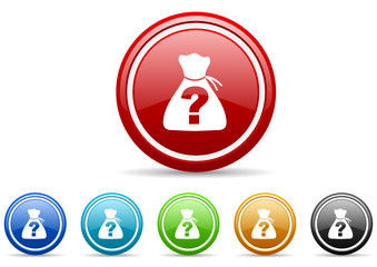 riddle icon vector set