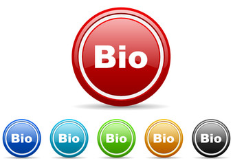 bio icon vector set