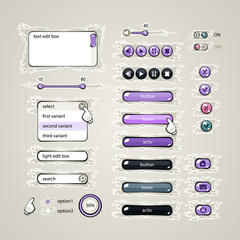 Web design elements violet