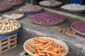 Vegetables on a market in Hue, Vietnam