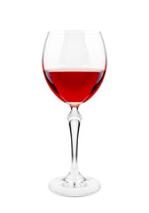 Wine glass on a white background