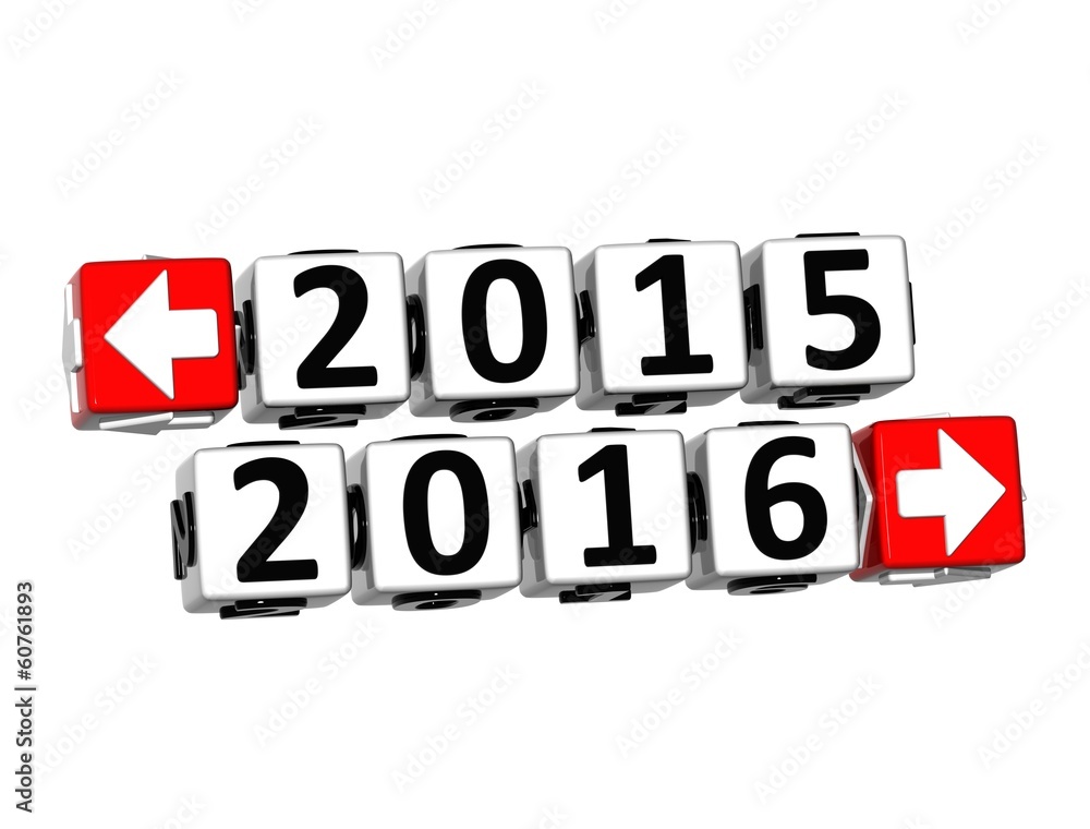 Poster 3d year 2015 year 2016 button click here block text