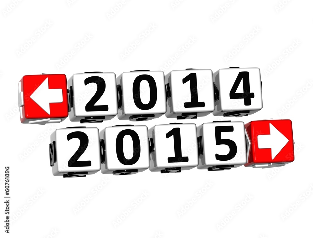 Poster 3d year 2014 year 2015 button click here block text