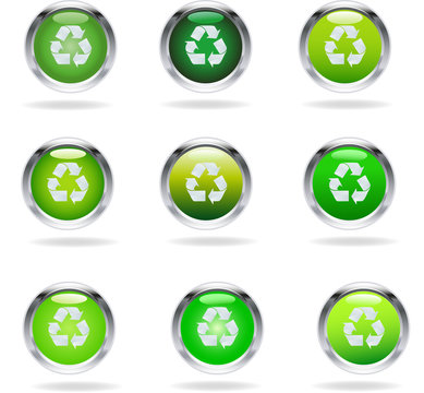 Recycle icons set