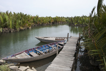 Vietnam, Hoi An, Boote auf dem Fluss