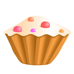 cupcake, vector illustration