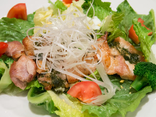 Chicken salad with shredded radish, Japanese Style