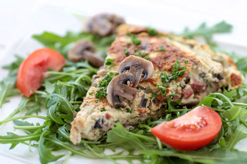 omelette lardons champignons 3