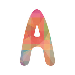 Colorful alphabet A