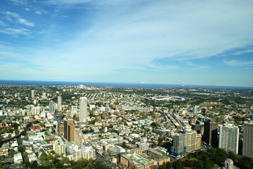 Fototapeta na wymiar Sydney Skyline (Luftbild)