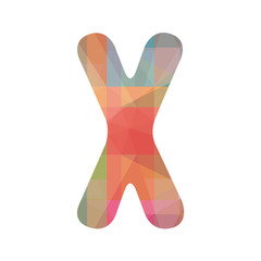 Colorful alphabet X