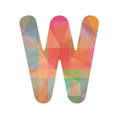 Colorful alphabet W