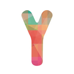 Colorful alphabet Y