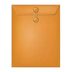 Manila envelope isolated on a white background