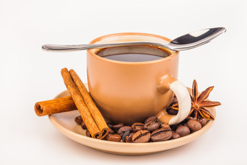 coffee cup isolated on white