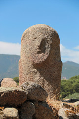 Menhirs with human faces at Filitosa archeological site