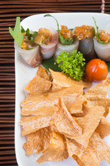 japanese cuisine. sushi on the background