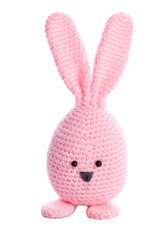 pink handmade stuffed animal easter bunny