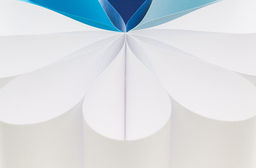 Symmetry abstract Paper Background on a glass table