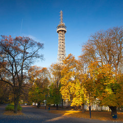 Obraz premium Famous Lookout tower on Petrin Hill in Prague