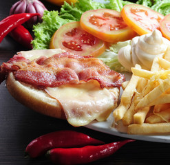Open faced sandwich