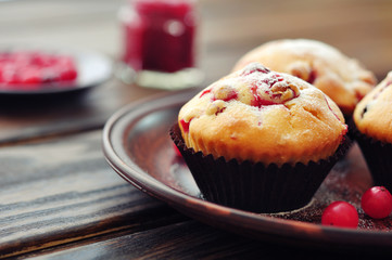 Muffins with cranberry