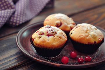 Muffins with cranberry