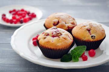 Muffins with cranberry