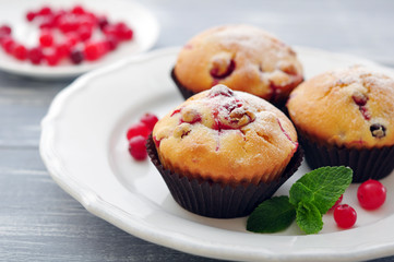 Muffins with cranberry