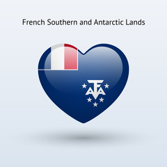 Love French Southern and Antarctic Lands symbol.