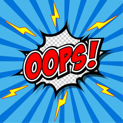 Oops! - Commic Speech Bubbel, Cartoon