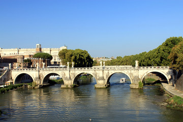 Fototapeta premium Angels' Bridge in Rome, Italy