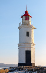 Fototapeta na wymiar Lighthouse at Egersheld in Vladivostok.