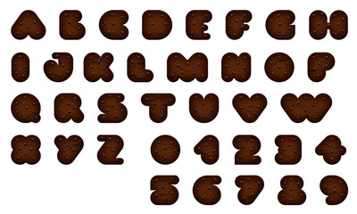 チョコチップクッキー　アルファベット＆数字