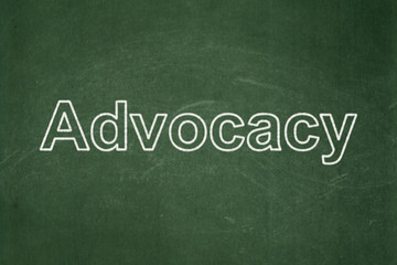 Obraz premium Law concept: Advocacy on chalkboard background