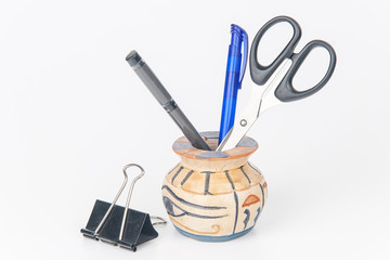 Stationery set isolated on white background