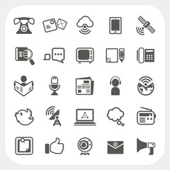 Communication icons set