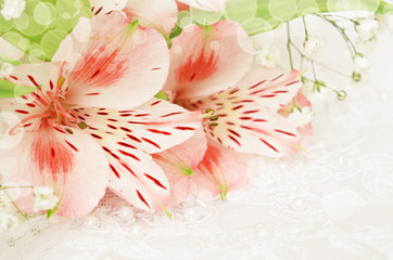 Pink flowers for wedding