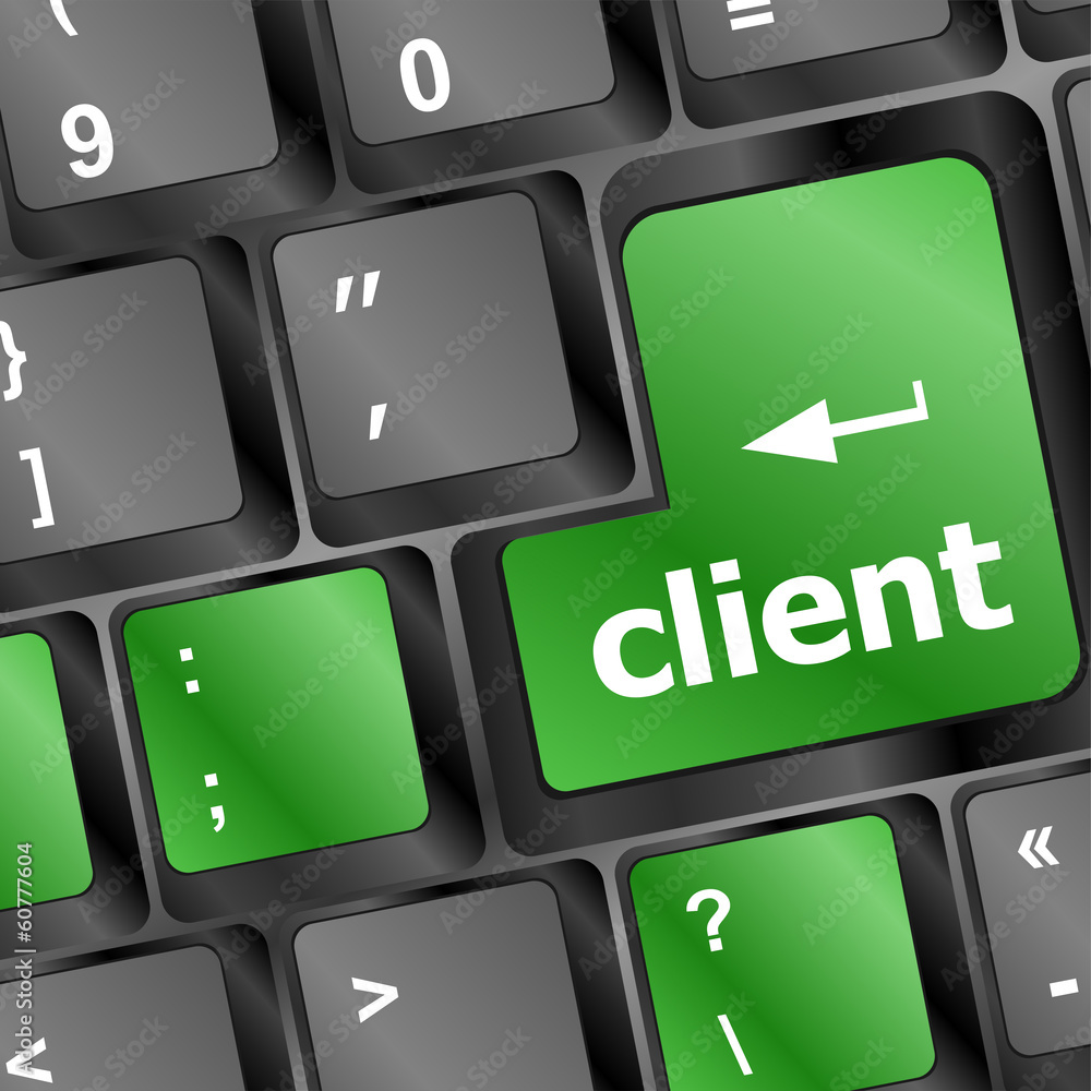 Poster client button on keyboard key