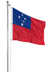 3D flag of Samoa