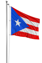 3D flag of Puerto Rico