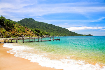Beatiful sand of beach sea