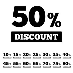 Sale discounts stamps. Special offer stickers.