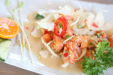 salmon spicy salad