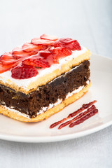 Chocolate strawberry cake