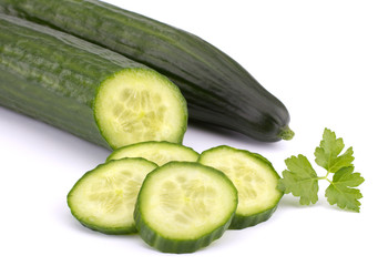 Cucumber isolated on white background